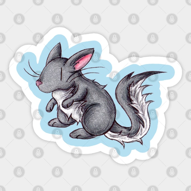 Silver Puffball Sticker by KristenOKeefeArt